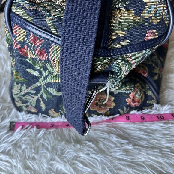 Vintage Jordache Floral Tapestry Duffel Eclectic Grandpa Cottagecore Weekender - Picture 13 of 16